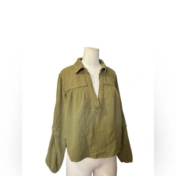 FREE PEOPLE | Women's Yucca Double Cloth Blouse in XS - Picture 3 of 6